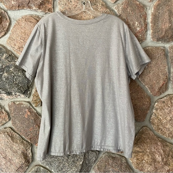 Pure Alfred Sung festive shimmery silver t shirt - Picture 4 of 6